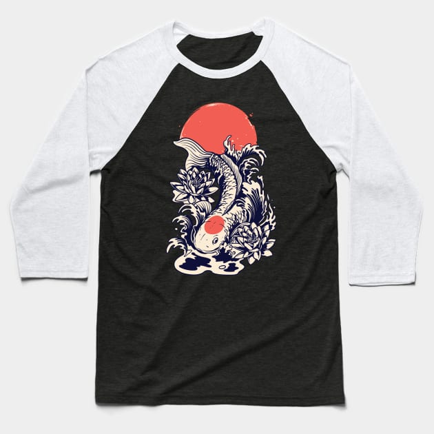Japanese Koi Carp Baseball T-Shirt by Buy Custom Things